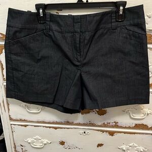 Ann Taylor Dark Blue Chambray Shorts Size 14 NEW